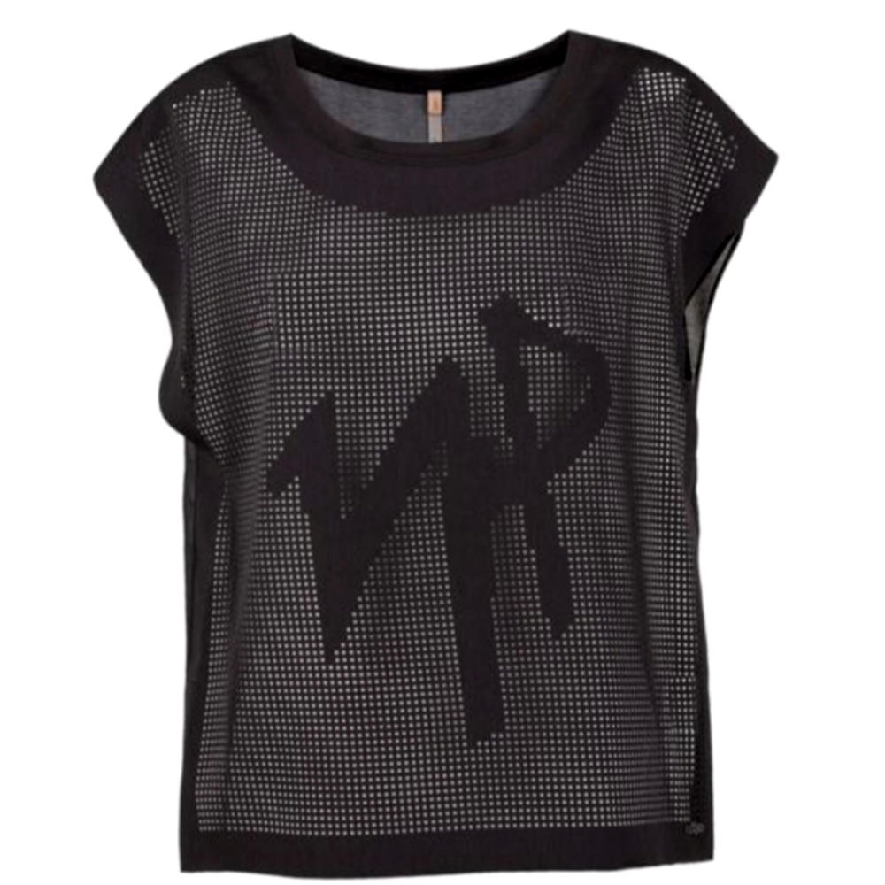 Cop.Copine US Black size Medium short sleeve sheer top